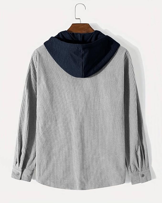 pullexter's Men's Solid Regular Fit Shirts| Shirt with Hood | Casual Wear for Men | Full Sleeve Shirt |